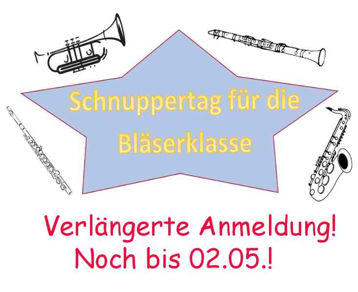 Anmeldung zum Schnuppertag für die Bläserklasse